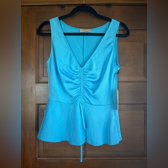 Revolve Thurid Shirred Peplum Hem Top in Aqua from Bailey 44 🦋 - Picture 5 of 8
